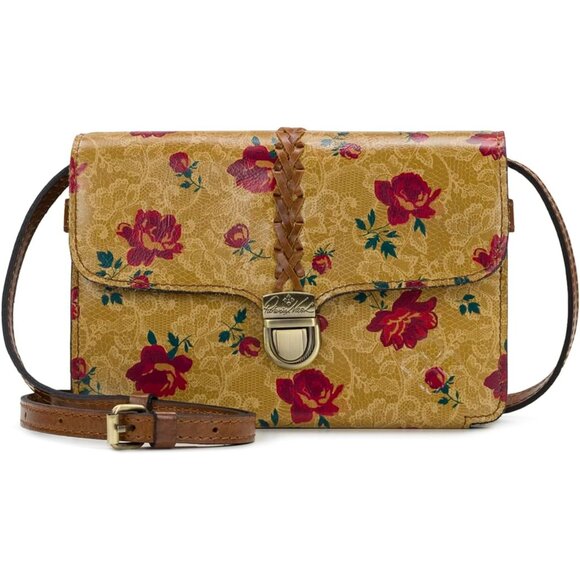 Bianco Womens Western Lace Leather Multi-Compartment Bag Medium